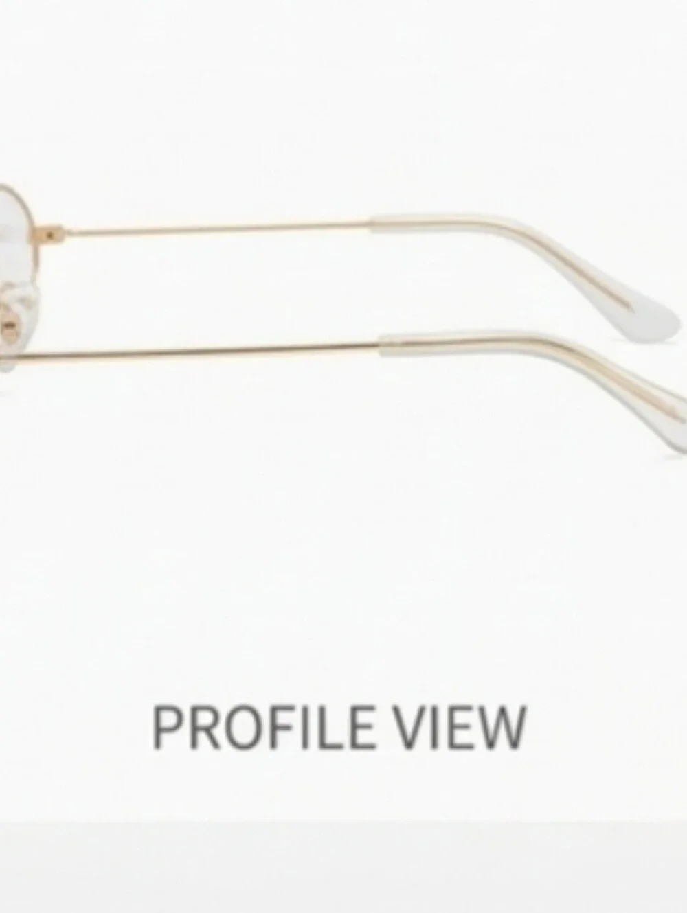 Classic Oval Metal Frame Glasses - Gold